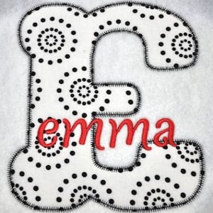 Bubble Love Applique Font - 4 sizes