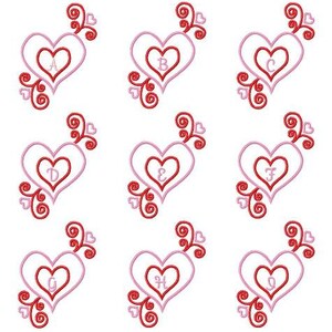 Swirly Heart Monogram Font image 2