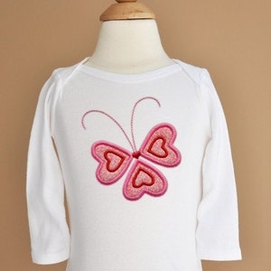 Flutter Hearts Applique Machine Embroidery