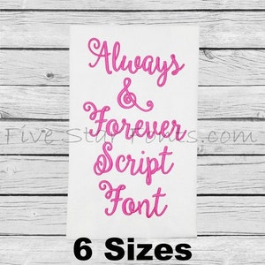 Always and Forever Embroidery Script Font image 1