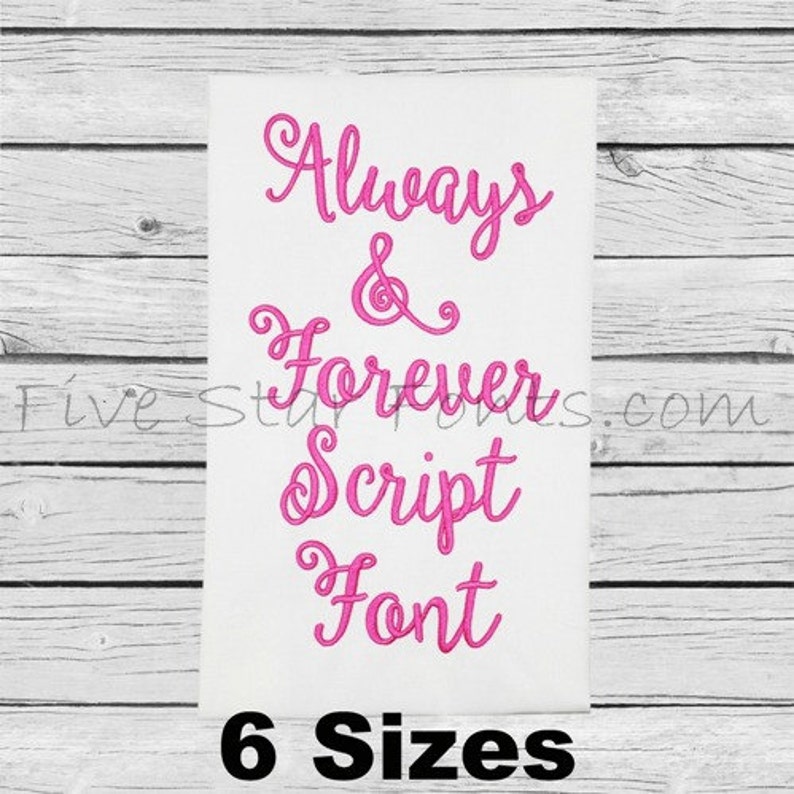 Always and Forever Embroidery Script Font image 1