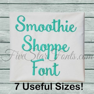 Smoothie Shoppe Embroidery Script Font