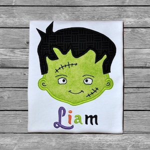 Adorable Frankenstein Halloween Applique