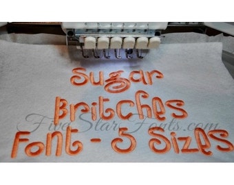 Sugar Britches Embroidery Font - 5 sizes