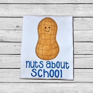 Peanut Boy Applique Back to School Applique