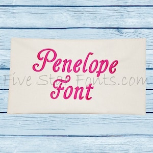Penelope Embroidery Font