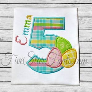 Easter Egg Applique Numbers
