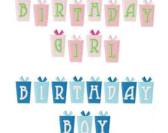 Mini Present Christmas Birthday Embroidery Font Machine Alphabet