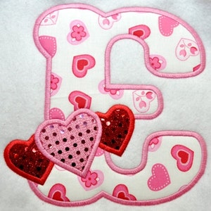 Triple Hearts Applique Font
