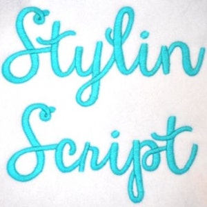 Stylin Script Handwriting Embroidery Font