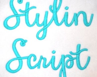 Stylin Script Handwriting Embroidery Font