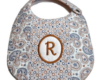 ITH Bib Side Snap Pieced Monogram Bib in the Hoop (7x11 and 8x10 hops)