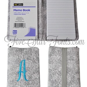 In the Hoop 3x5 Spiral Notebook Cover Macihne Embroidery ITH In the Hoop