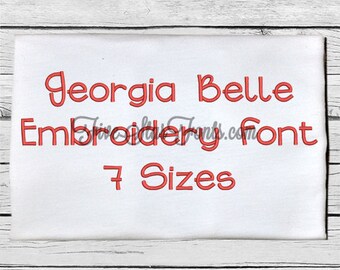 Georgia Belle Machine Embroidery Font Includes 7 sizes