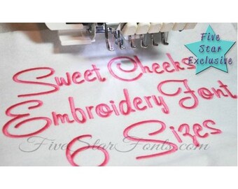 Sweet Cheeks Embroidery Font - 6 sizes