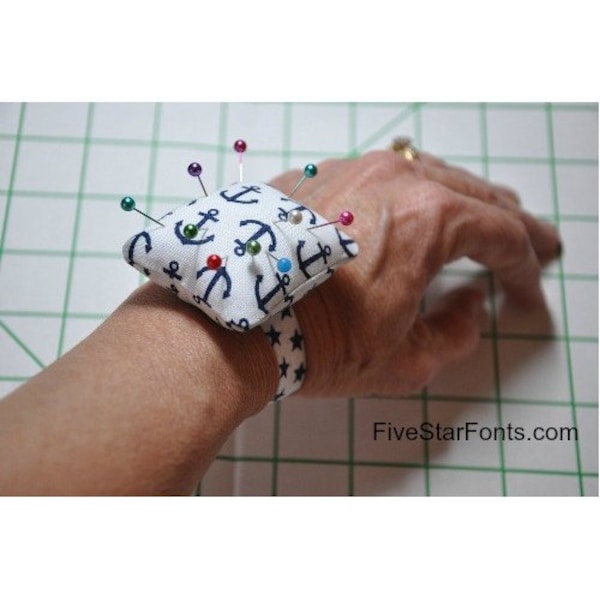 ITH Wrist Pin Cushions In the Hoop Fits 4x4 Hoop  5 DIFFERENT Pin Cushions Machine Embroidery Designs