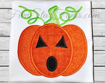 Swirly Jack-o-lantern Applique