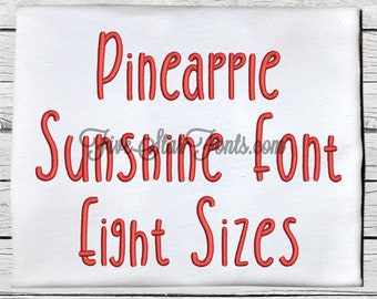 Pineapple Sunshine Embroidery Font