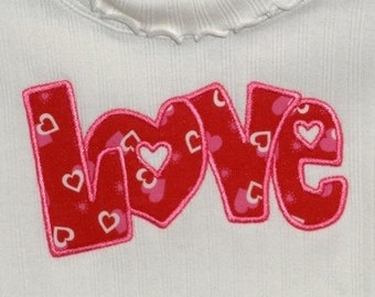 LOVE 2 Machine Embroidery Applique Design