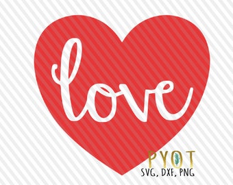 Serce miłość SVG, DXF, PNG