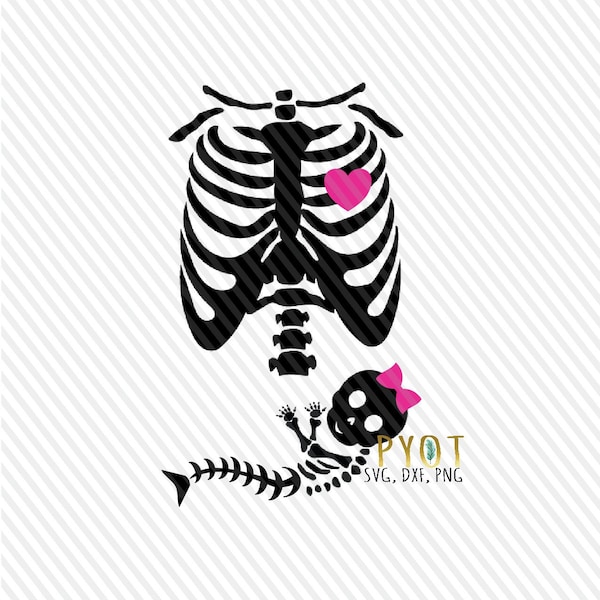 Skeleton Mermaid SVG, DXF, PNG