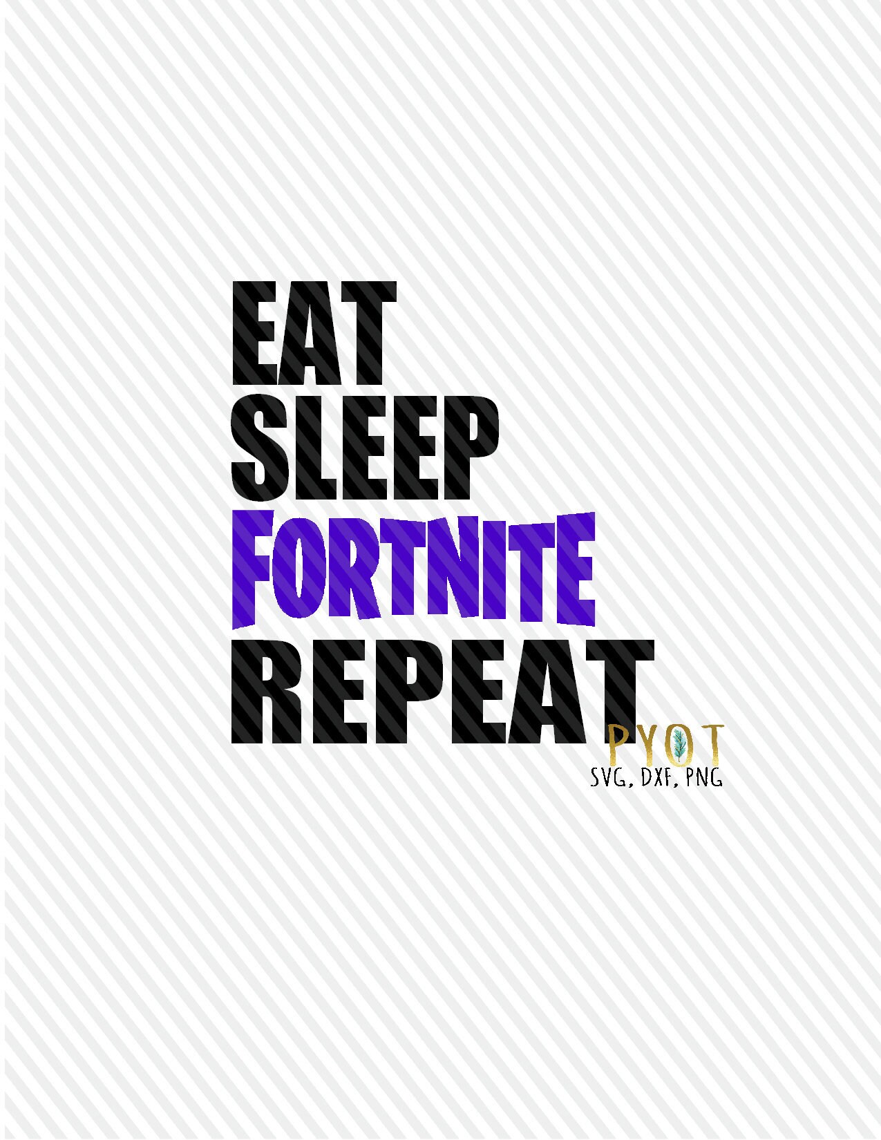 Download Eat Sleep Repeat SVG DXF PNG | Etsy