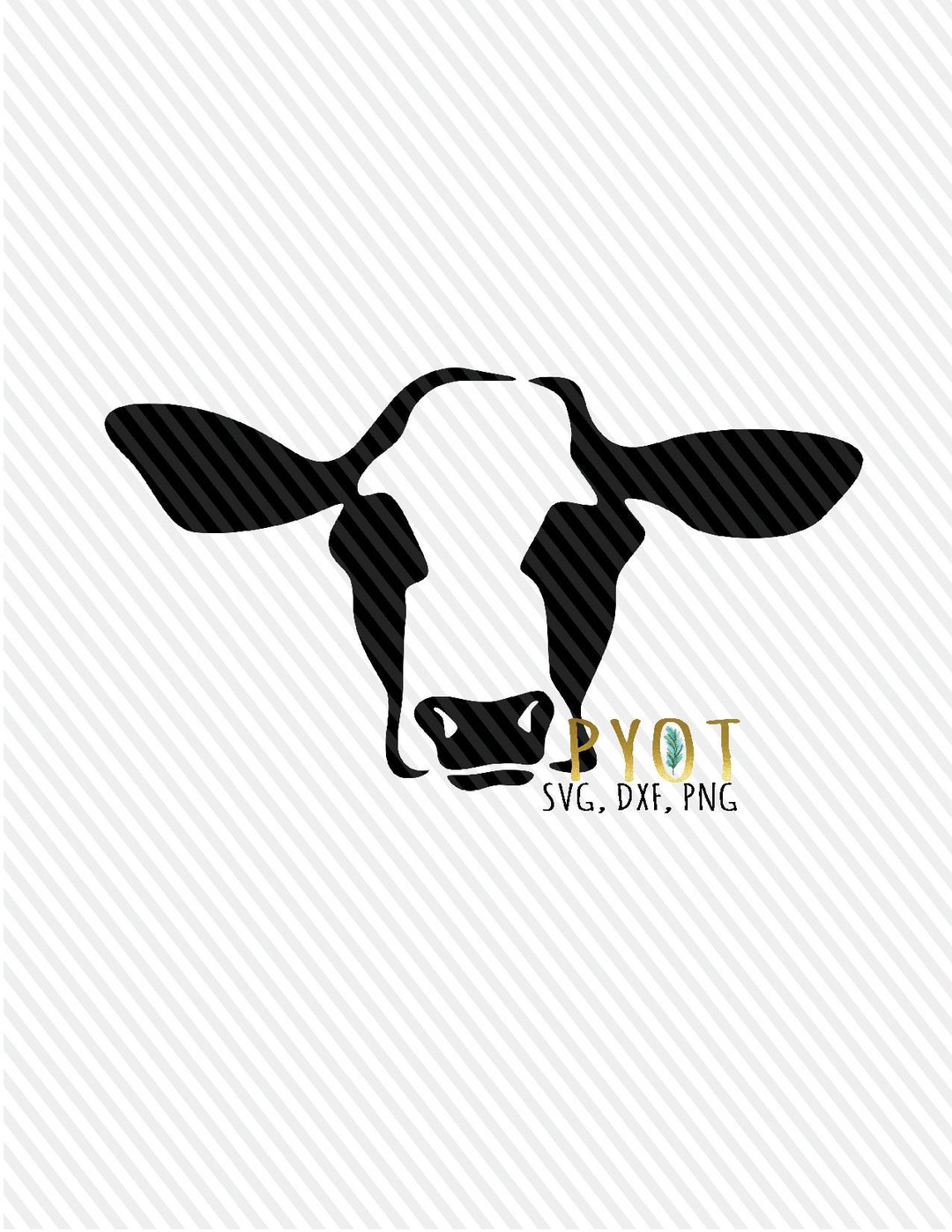 Cow Face SVG, DXF, PNG - Etsy