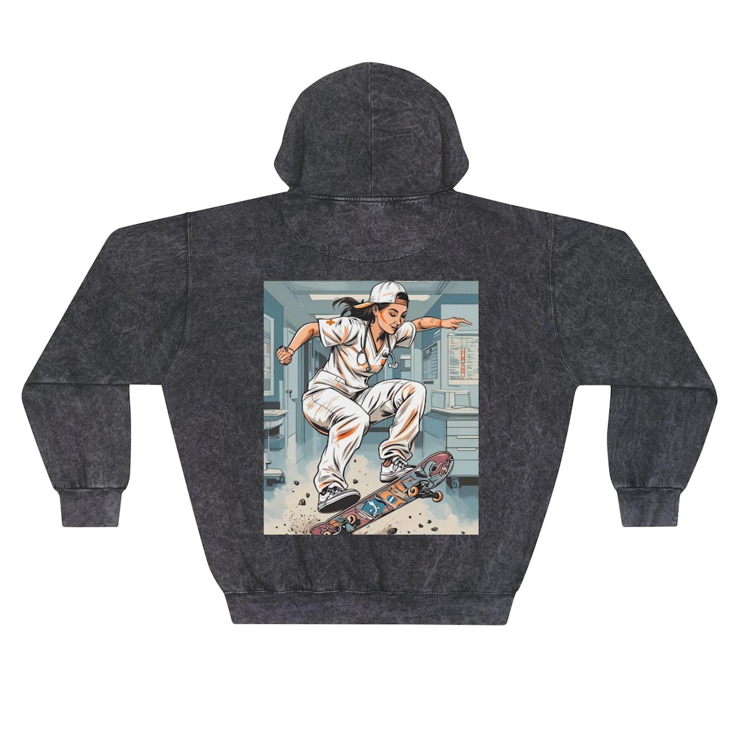 Skateboard Print Pattern Women's Sweatshirt
