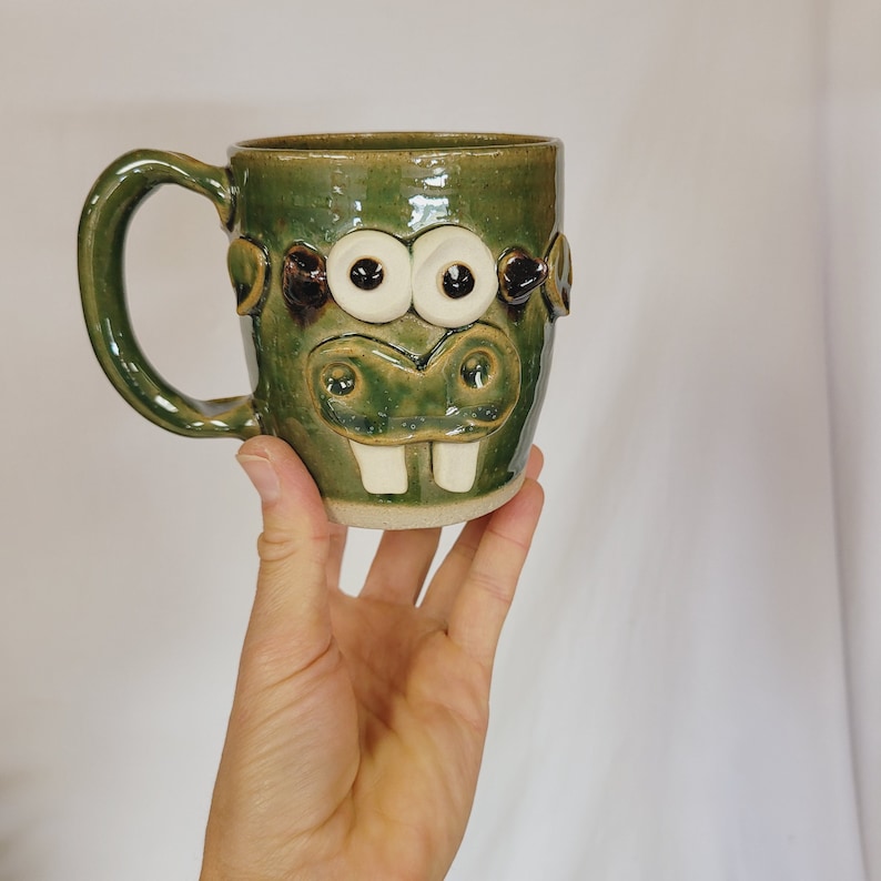 Cow Face Mug. Farm Life Gifts. Cow Lover Coffee Cups. Handmade Stoneware Pottery Cow Coffee Cup. Country Girl Homesteaders Gift Ideas image 1