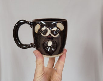 Funny Birthday Gifts. Excited Face Mug. Super Pumped Coffee Cup. Hilarious Man Husband Boyfriend Coffee Cups.