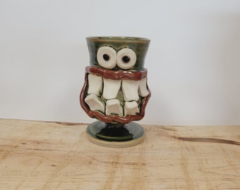 Whiskey Glass. Funny Face Wine Drinking Glass. Super Happy. Nelson Studio UgChugs. Green. Short-Stemmed Port Glass. Ceramic Pottery.