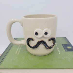 CONRAD Coffee Cup | Creamy Stone | Large 18 Ounce Handlebar Mustache Mug  Stoneware Clay Pottery | Funny Father Dad Gift Nelson Studio Ugchug - Etsy