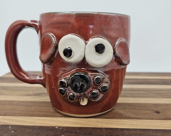 Funny Puppy Dog Coffee Cup. Pet Owner Coffee Mug Gift.