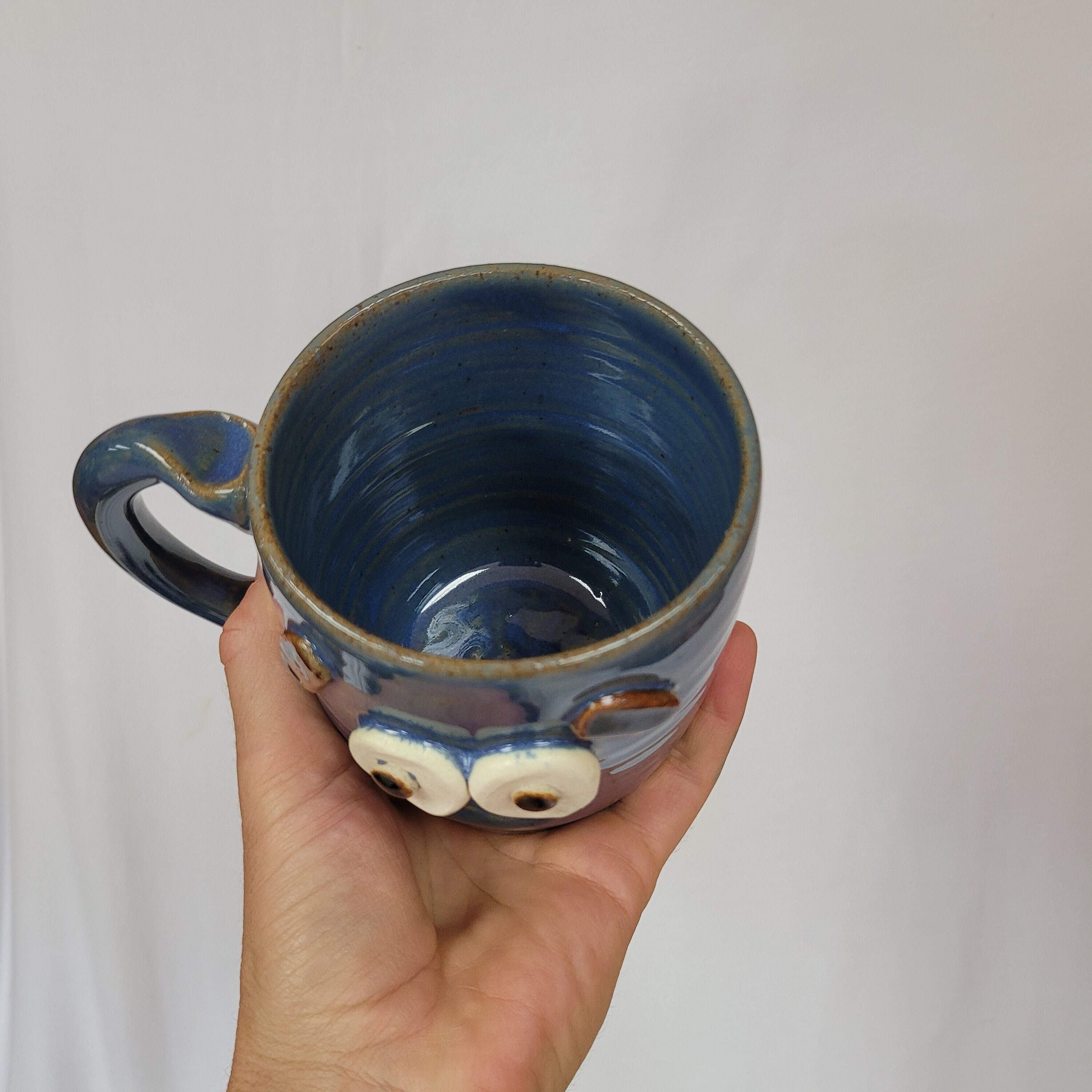 Sleepy Monday Morning Coffee Cup. Funny Face Mug. Blue Tea Mug. Hot  Chocolate Teacup Mug. Funky Cool Coffee Cups. Fun Gag Gift. Ug Chug. 