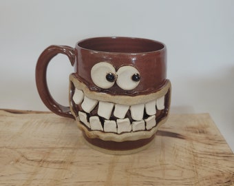 NEW. Health Food Coffee Cups and Mugs. Funny Confused Face Mug. Red UgChug. Big 20 Oz Coffee Cup. Hilarious Diet Resolution Beer Mug.