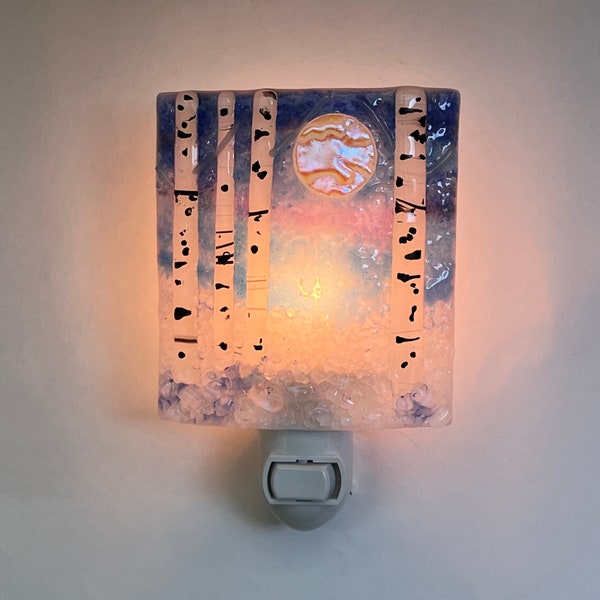 Handcrafted Winter Aspen Night Light - Extra-Sized for a Statement-Making Glow