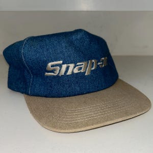 vintage rare Snap On denim blue hat