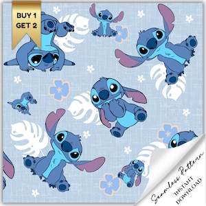 Patrón sin costuras de monstruo kawaii, patrón sin costuras de monstruo azul de dibujos animados para todo tipo de superficies imprimibles.