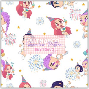 KPop Hunters Seamless Pattern, K Pop Demon Pattern, Huntrix Digital Paper, Repeating Pattern, Kpop Hunters  Party, Kpop New Year Pattern