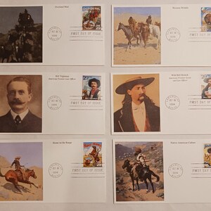 Commemorative Stamps Legends of the West First Day Covers