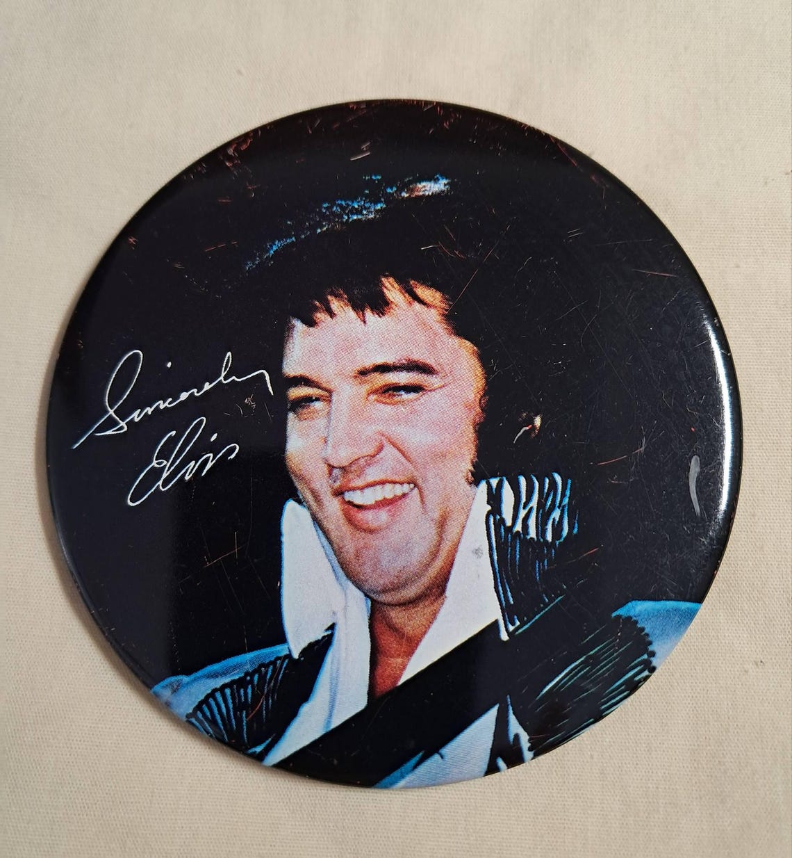 Vintage Elvis Presley Pinback Button, 1970s - Etsy
