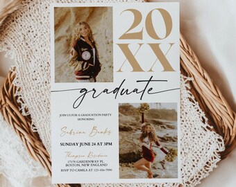 Modern Graduation Invitation 2026, Graduation Template, Grad Announcement, Grad Party Invite, College Grad Invitation, Graduation Invite