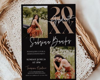 Editable Modern Grad Announcement 2026, Graduation Invitation Card, Graduation Invite Template, Grad Invitation 2026, Grad Party Invite