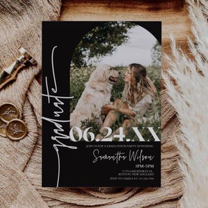 Modern Grad Party Invite 2025, Graduation Announcement 2025, Graduation Party Invite, Grad Invitation, High School Graduation Invitation