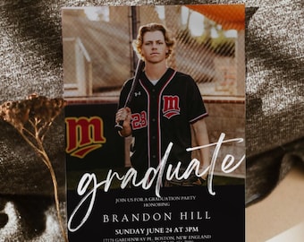 Retro Modern Graduation Announcement 2026, Senior Graduation Party Invite, Graduation Invitation 2026, Grad Party Invite Graduation Template