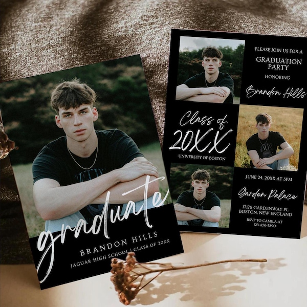 Modern Graduation Invitation 2026, Graduation Announcement 2026, Grad Party Invite, Graduation Decorations, Senior Graduation Party Invite