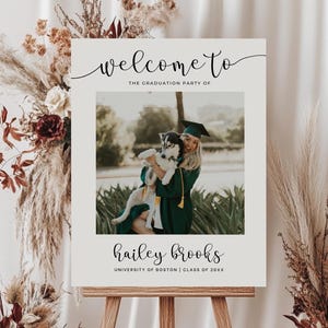 Graduation Welcome Sign 2025, Grad Welcome Signage, Senior Graduation Sign, Grad Party Decor Class of 2025 Banner, Graduation Party Decor