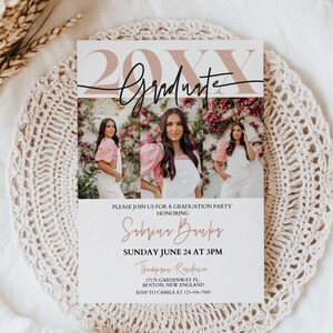 Senior Grad Party Invite 2025, Graduation Invitation, Graduation Announcement Template, Grad Party Invitation, College Graduation Invite