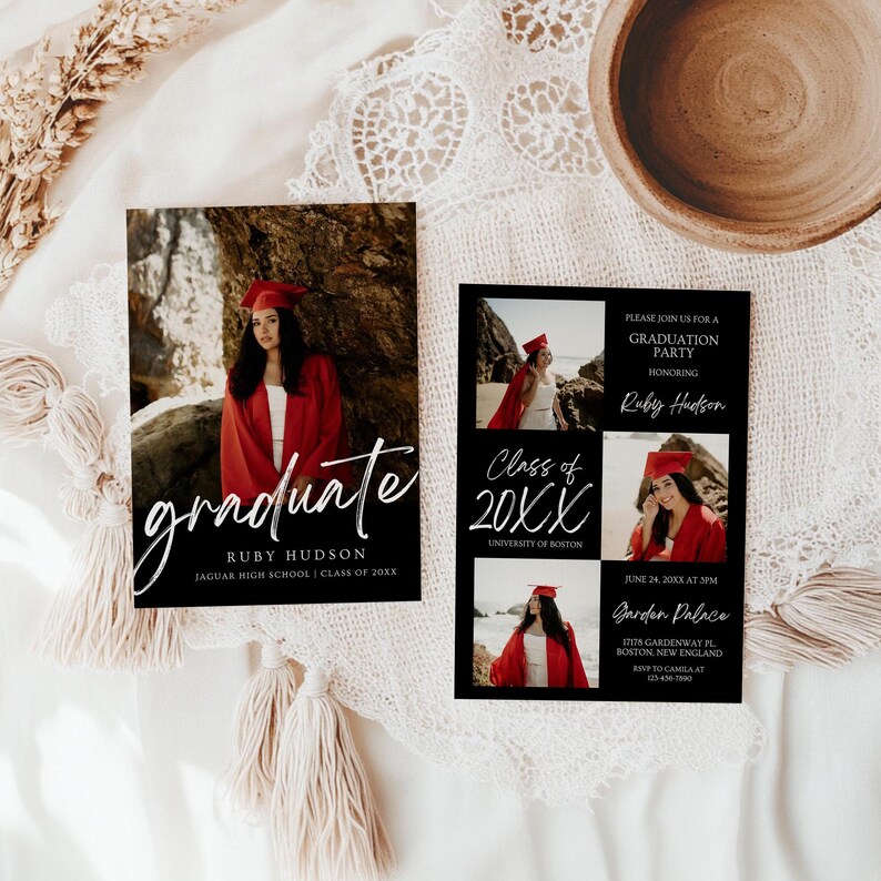 Modern Graduation Announcement 2026, Grad Invite, Graduation Party ...