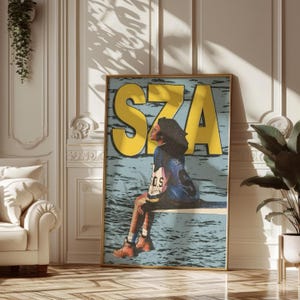SZA Poster Printable Wall Art – Retro Music Aesthetic Home Decor (Digital Download)
